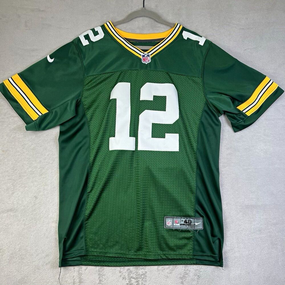 Nike NFL Green Bay Packers Aaron Rodgers #12 On-Field Jersey Men's 40 Green